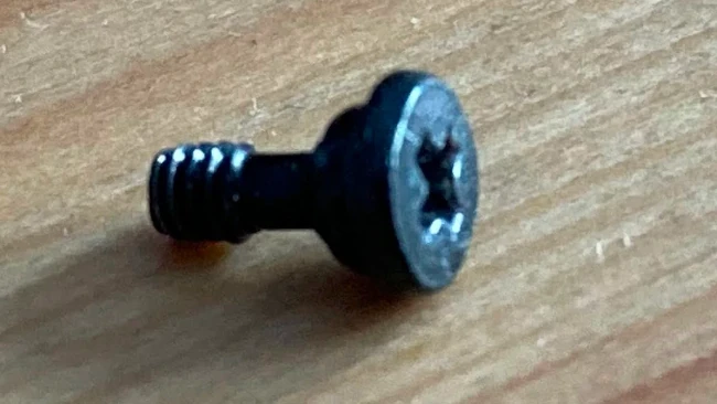 a photo of the screws removed
